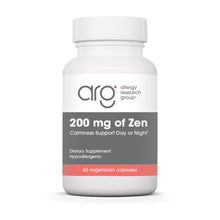 Load image into Gallery viewer, 200 mg of Zen | Calmness Support Day or Night - 60 Capsules Oral Supplements Allergy Research Group