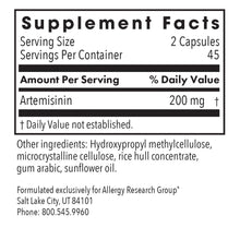 Load image into Gallery viewer, Artemisinin | Highly Concentrated Immune Support - 90 & 300 Capsules Oral Supplements Allergy Research Group