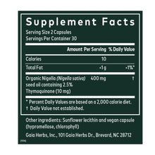 Load image into Gallery viewer, Black Seed Oil | Organic | Cold Pressed | Made with Nigella Seed Oil - 60 Capsules Oral Supplements Gaia Herbs