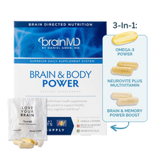 Load image into Gallery viewer, Brain & Body Power | Three Powerful Brain Health Supplements - 30 Day Supply Packets Oral Supplements BrainMD