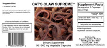 Load image into Gallery viewer, Cat's Claw Supreme™ | Uncaria Tomentosa - 90 Capsules Oral Supplements Supreme Nutrition Products