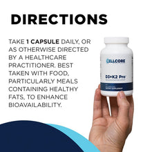 Load image into Gallery viewer, D3+K2 Pro™ | Cellular Activation Support - 60 Capsules Oral Supplements CellCore