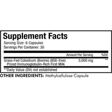 Load image into Gallery viewer, Immuno Colostrum | Immunoglobulin-Rich Prized First Milk - 180 Capsules Oral Supplements Codeage