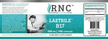 Load image into Gallery viewer, Laetrile | Vitamin B17 - 500mg - 100 Capsules Oral Supplements RNC (Richardson Nutritional Center)