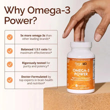Load image into Gallery viewer, Omega 3 Power | High Potency for Maximum Brain & Circulatory Support - 60 Softgels Oral Supplements BrainMD