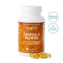 Load image into Gallery viewer, Omega 3 Power | High Potency for Maximum Brain & Circulatory Support - 60 Softgels Oral Supplements BrainMD
