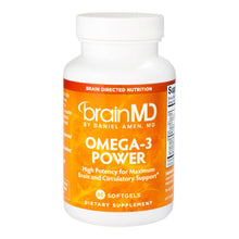 Load image into Gallery viewer, Omega 3 Power | High Potency for Maximum Brain & Circulatory Support - 60 Softgels Oral Supplements BrainMD