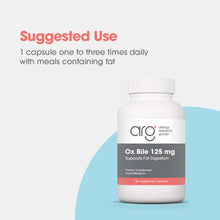Load image into Gallery viewer, Ox Bile | Essential for Fat Digestion | 125 mg - 180 Capsules Oral Supplements Allergy Research Group