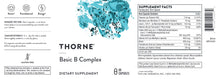 Load image into Gallery viewer, Basic B Complex | Active Forms of B Vitamins - 60 Capsules Oral Supplements Thorne