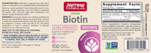 Load image into Gallery viewer, Biotin | Supports Healthy Hair, Skin and Nails | 5 mg - 100 Capsules Oral Supplements Jarrow Formulas 