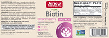 Load image into Gallery viewer, Biotin | Supports Healthy Hair, Skin and Nails | 5 mg - 100 Capsules Oral Supplements Jarrow Formulas