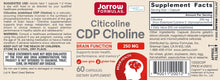 Load image into Gallery viewer, Citicoline CDP Choline | 250 mg - 60 caps Oral Supplements Jarrow Formulas