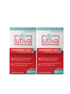 Cranberry PACs | Powerful all Natural - 30, 60 & 90 Capsules Oral Supplements Utiva 60 Capsules 