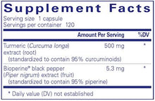 Load image into Gallery viewer, Curcumin 500 with Bioperine® | 500 mg - 120 Capsules Oral Supplements Pure Encapsulations