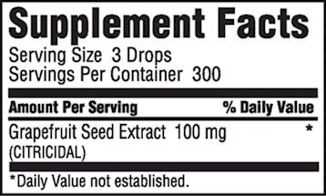 Grapefruit Seed Extract (GSE) (Citricidal) | Highest Concentration - 1
