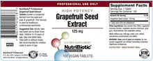 Load image into Gallery viewer, Grapefruit Seed Extract | High Potency | 125 mg - 100 Tablets Oral Supplements NutriBiotic