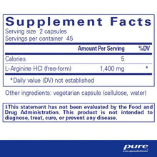 Load image into Gallery viewer, L-Arginine | Amino Acid | 700 mg - 90 Capsules Oral Supplements Pure Encapsulations