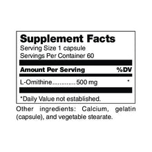 Load image into Gallery viewer, L-Ornithine | L-alpha-Amino Acids - 500 mg. 60 capsules Oral Supplement Douglas Laboratories