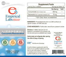 Load image into Gallery viewer, Liposomal Curcumin/Resveratrol - 6 oz Oral Supplements Empirical Labs