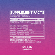 Load image into Gallery viewer, MegaSporeBiotic | Spore-Based Broad Spectrum Probiotic - 60 & 180 Capsules Oral Supplements MicroBiome Labs