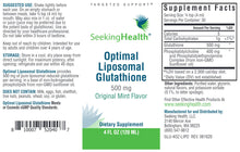 Load image into Gallery viewer, Optimal Liposomal Glutathione | Antioxidant - Mint Flavored - 4 fl oz Oral Supplements Seeking Health