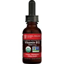Load image into Gallery viewer, Organic Vitamin B12 Liquid | 5,000 mcg - 1 & 2 fl oz Oral Supplements Global Healing