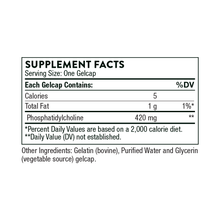 Load image into Gallery viewer, Phosphatidylcholine | Choline Liver Support - 60 capsules Oral Supplement Thorne