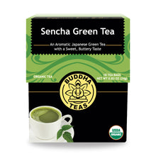 Load image into Gallery viewer, Sencha Green Tea | Organic - 18 Bleach Free Tea Bags Teas Buddha Teas