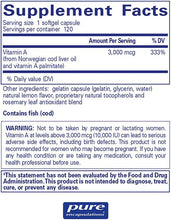 Load image into Gallery viewer, Vitamin A Palmitate | Healthy Vision - 3,000 mcg. 120 capsules Oral Supplement Pure Encapsulations