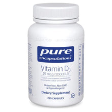 Load image into Gallery viewer, Vitamin D3 | 1,000 IU - 25 mcg - 250 Capsules Oral Supplements Pure Encapsulations