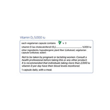 Load image into Gallery viewer, Vitamin D3 5,000 IU | Pure Vitamins - 125 mcg. 250 capsules Oral Supplement Pure Encapsulations