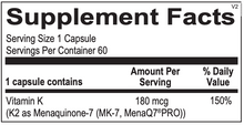 Load image into Gallery viewer, Vitamin K2 by Ortho Molecular Products - 180 mcg. 60 capsules Oral Supplement Ortho Molecular Products