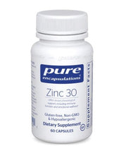 Load image into Gallery viewer, Zinc 30 | Zinc Picolinate Supplement - 60 & 180 Capsules Oral Supplement Pure Encapsulations 60 capsules