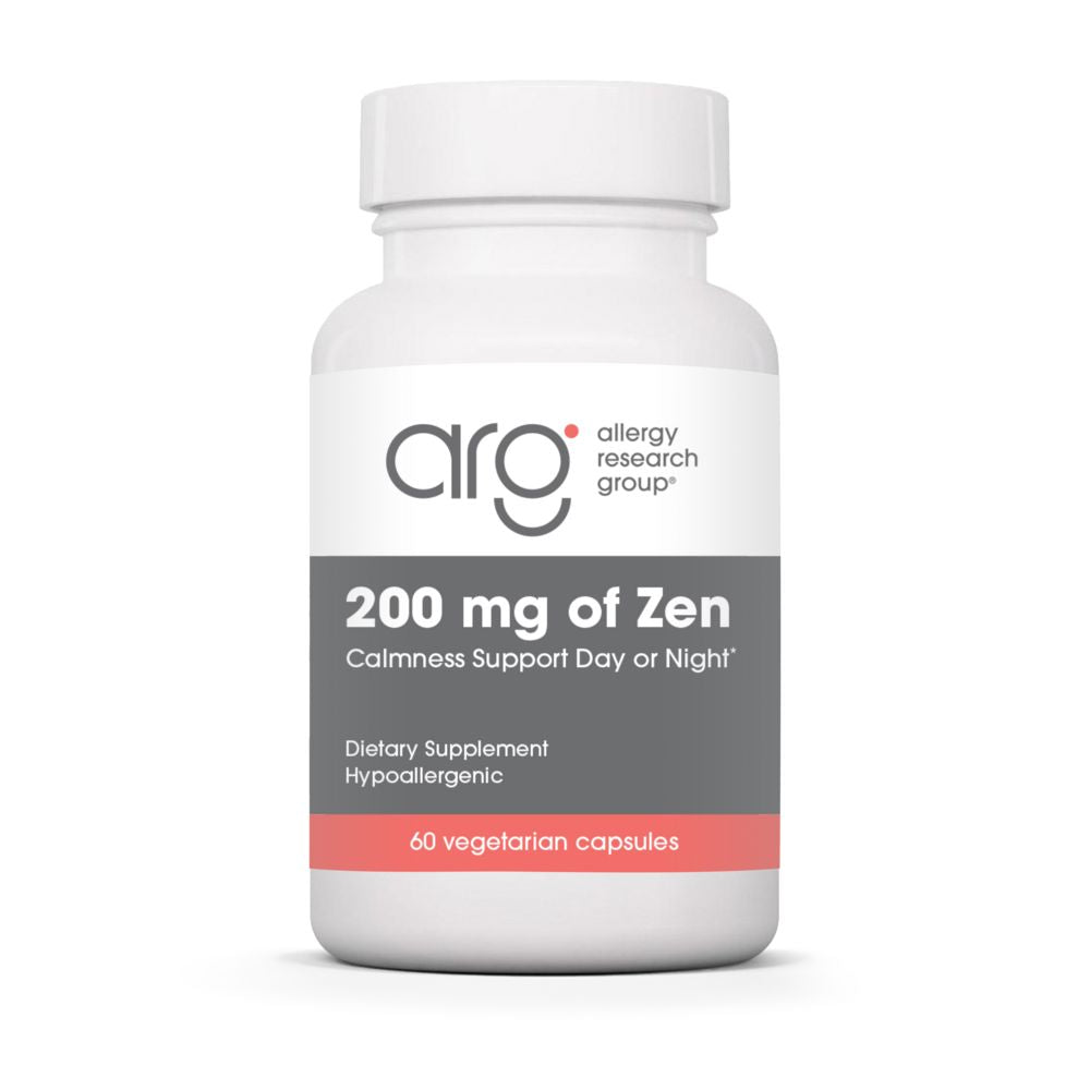 200 mg of Zen | Calmness Support Day or Night - 60 Capsules Oral Supplements Allergy Research Group 