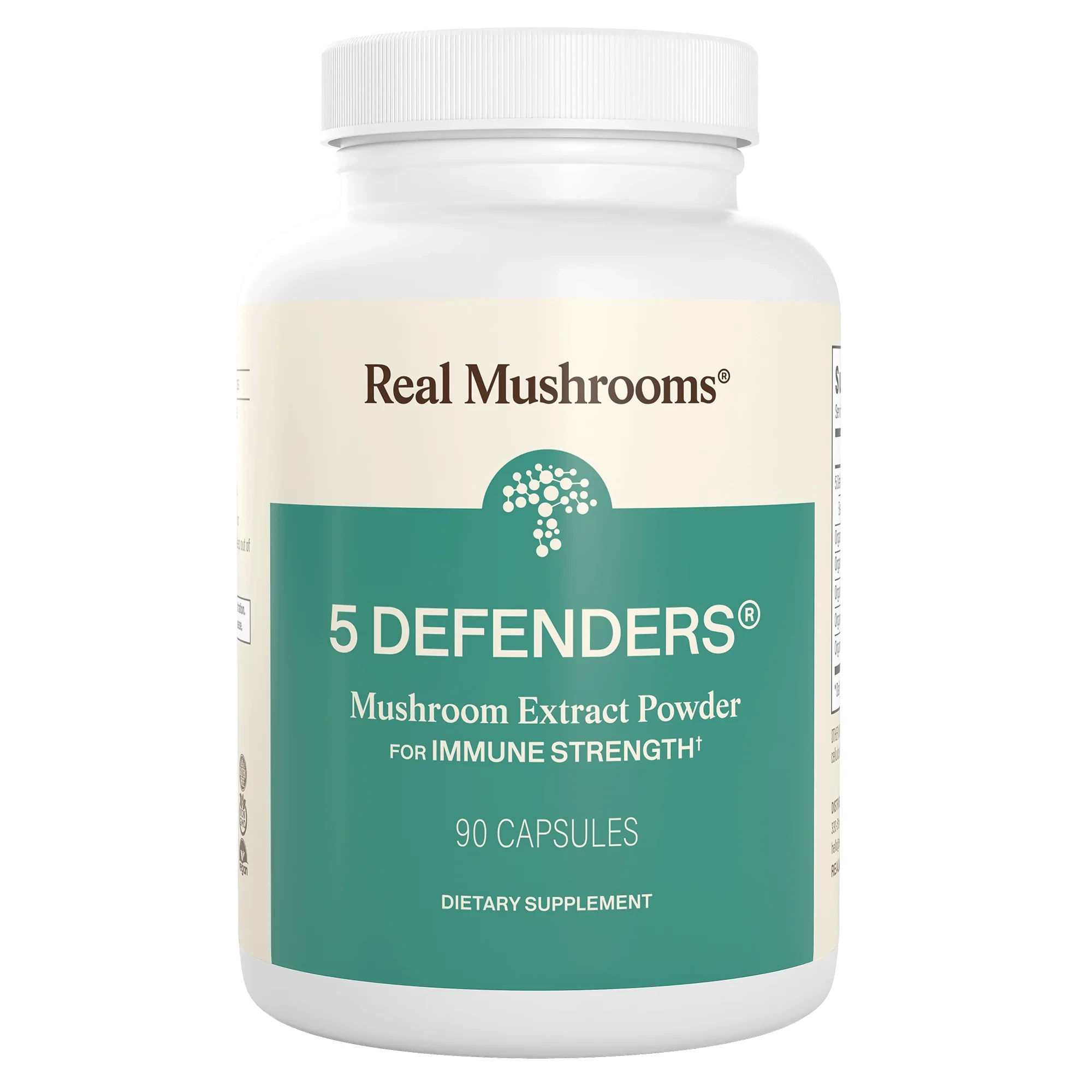 5 Defenders™ | Mushroom Extract Blend Powder - 90 Capsules Oral Supplements Real Mushrooms 