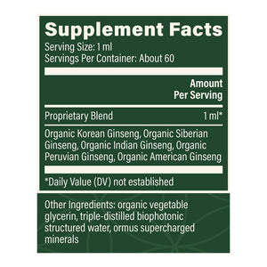 5 Ginseng | Adaptogen for Energy - 2 fl oz Oral Supplements Global Healing 