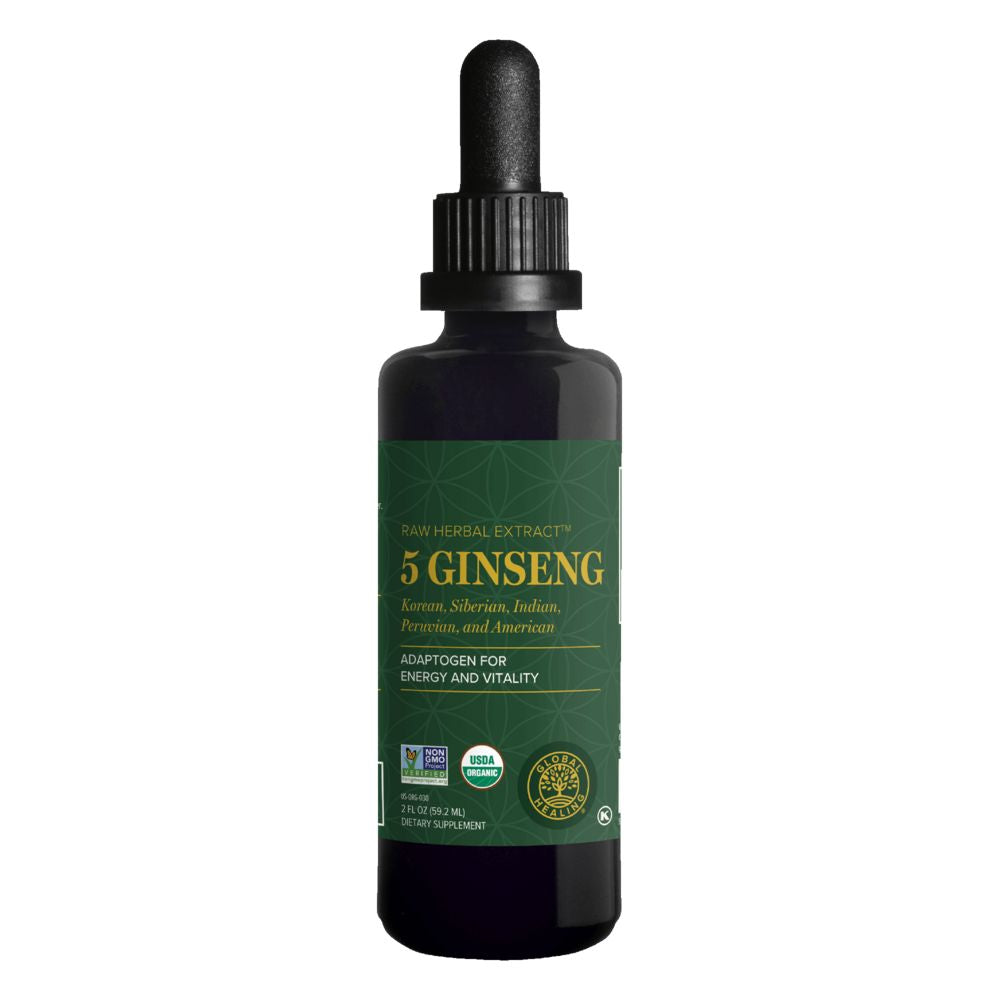5 Ginseng | Adaptogen for Energy - 2 fl oz Oral Supplements Global Healing 