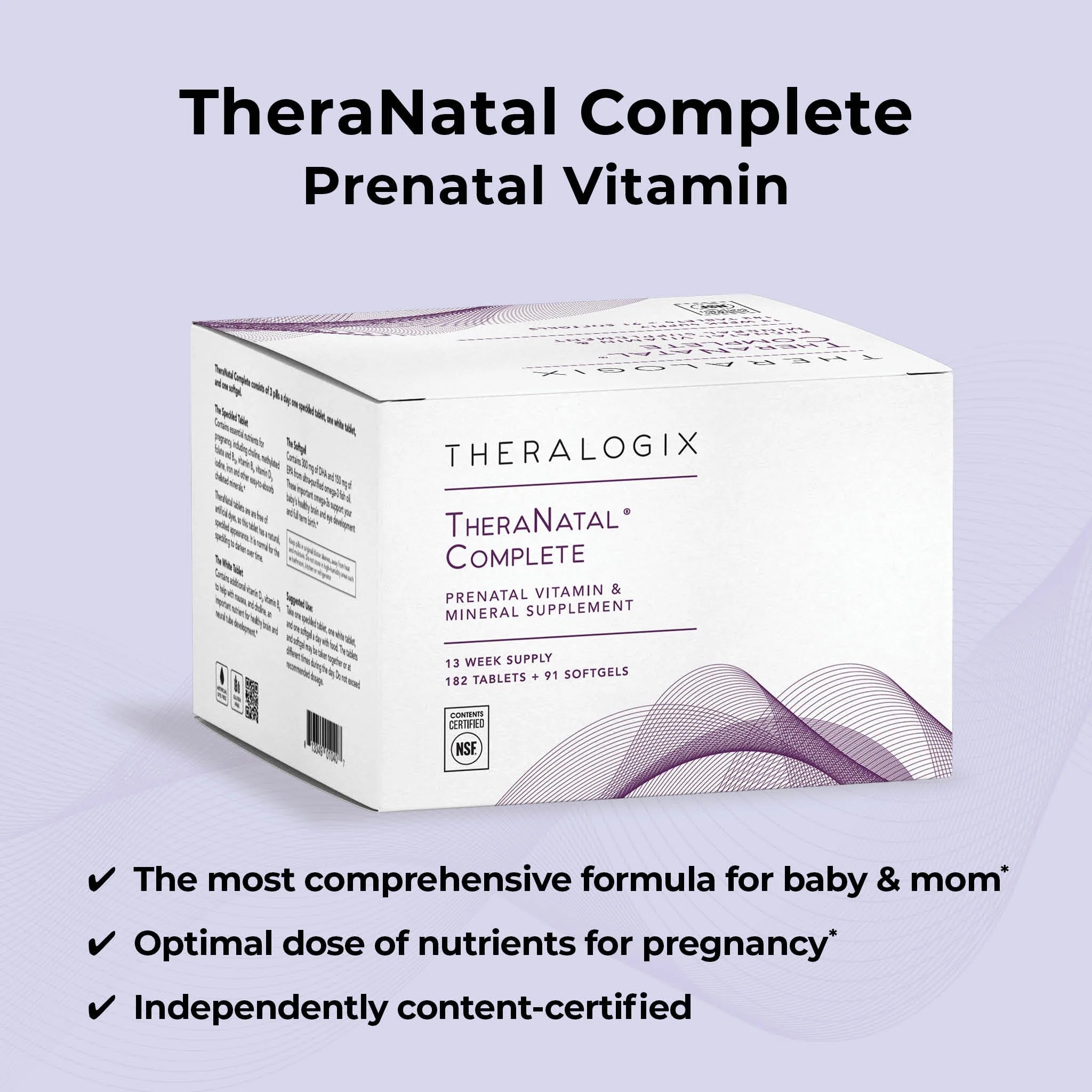 TheraNatal® Complete Prenatal Kit | Prenatal Vitamin & Mineral Supplement - 13 Week Supply