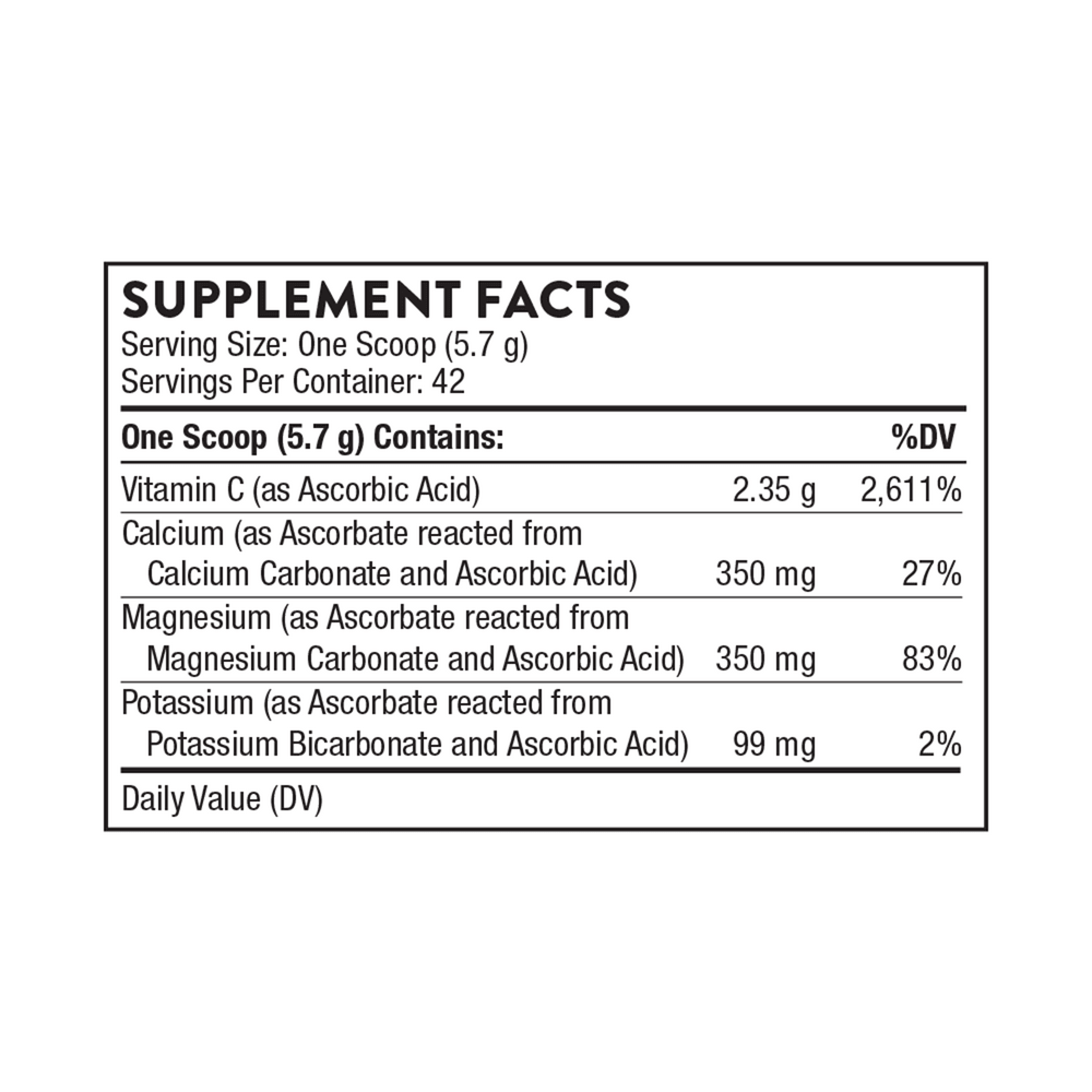 High Potency Vitamin C | Buffered | Antioxidant | Powder | 8.47 oz (240 grams)