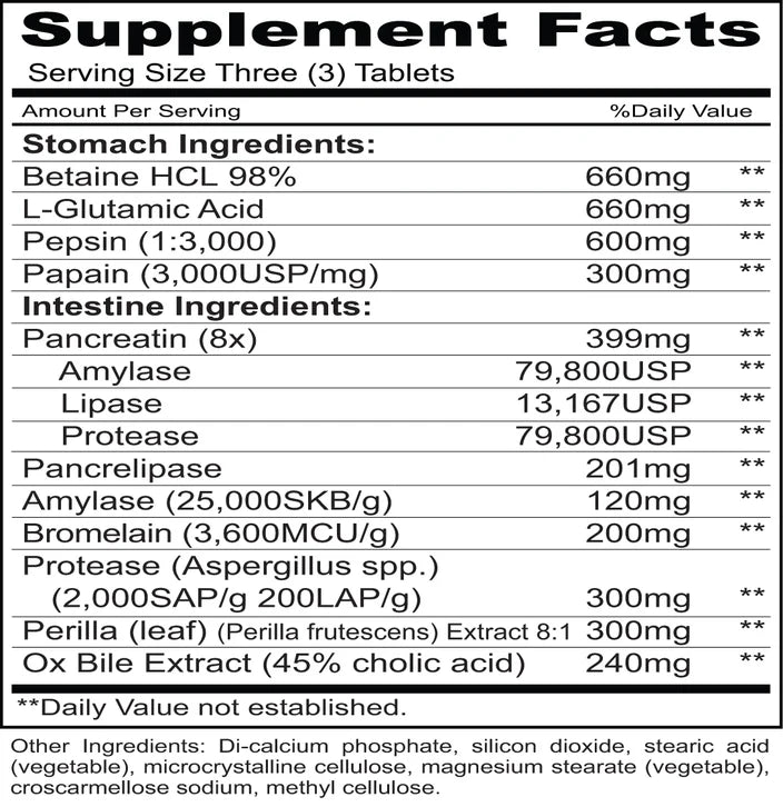 Hypo-Gest | Digestive Support | 120 Tablets