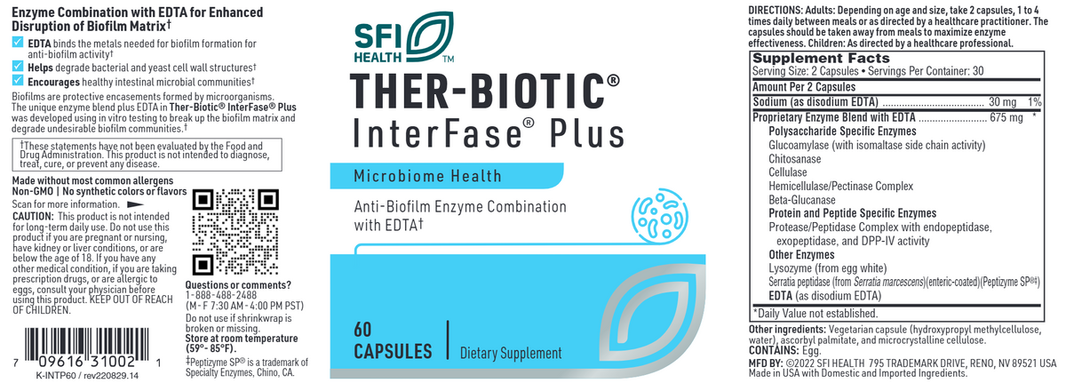 Ther-Biotic InterFase Plus | Anti-Biofilm Enzyme Formula with EDTA - 6