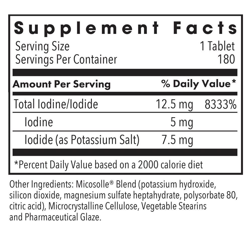 Iodoral® | High Potency Iodine | 12.5mg | 90 & 180 Scored Tablets