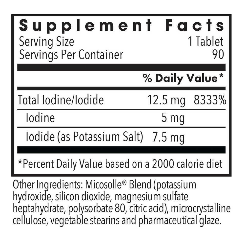 Iodoral® | High Potency Iodine | 12.5mg | 90 & 180 Scored Tablets