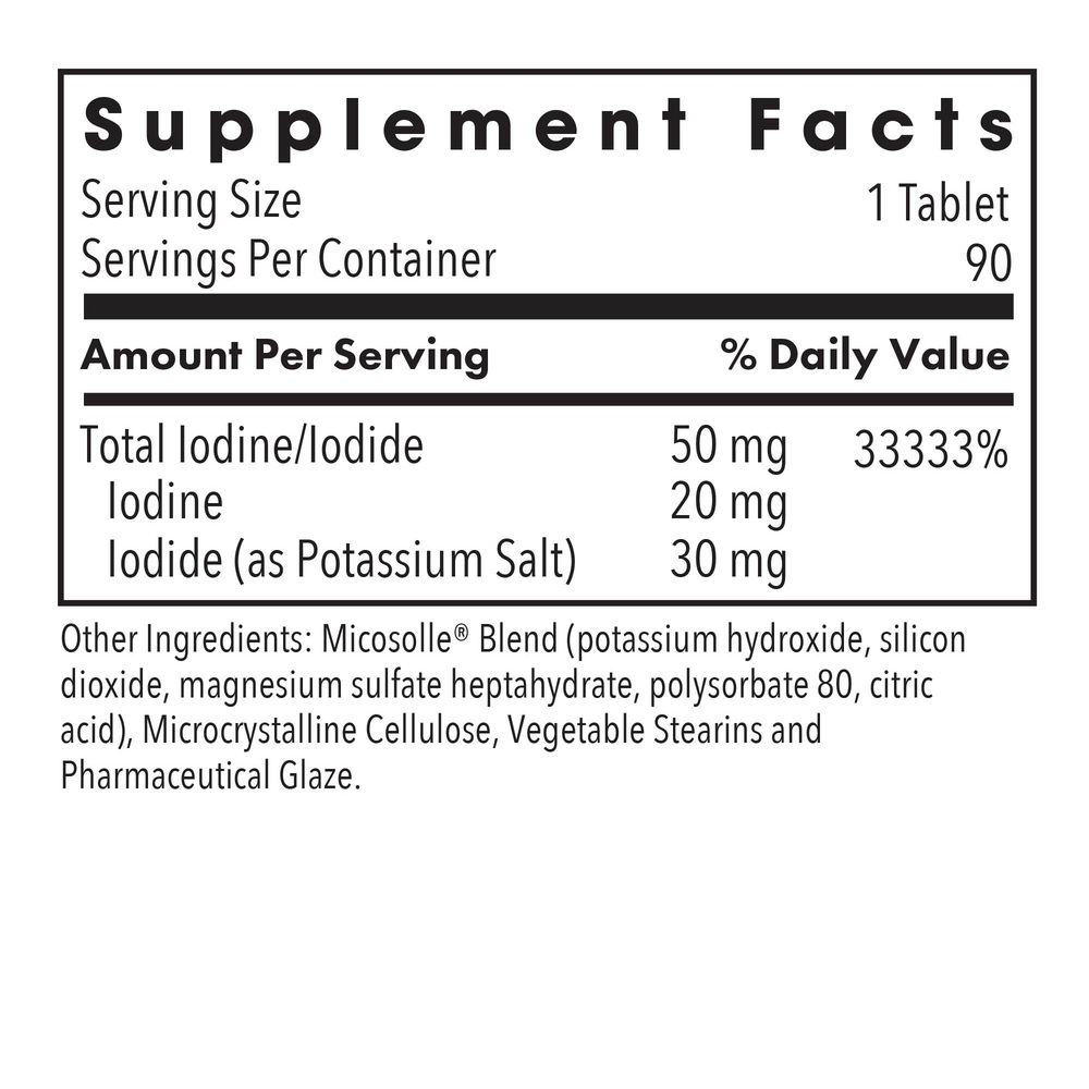 Iodoral® | High Potency Iodine | 50mg | 90 Scored Tablets