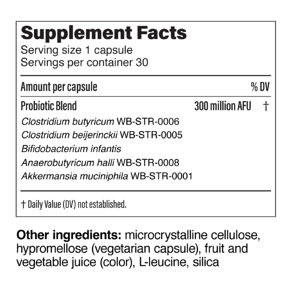 Metabolic Daily | Live Probiotics | Akermmansia with Butyrate Producers Blend | 30 Capsules