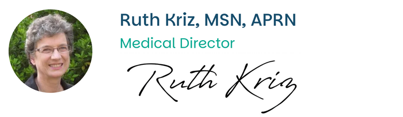 Provider Selected Product - Photo and signature of Ruth Kriz, Medical Advisor.