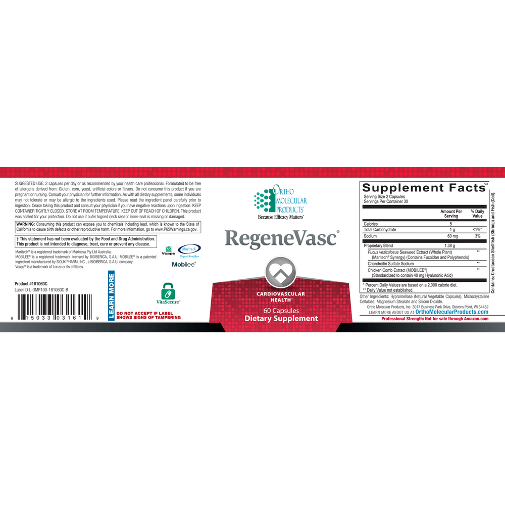RegeneVasc | Cardiovascular Health | 60 Capsules