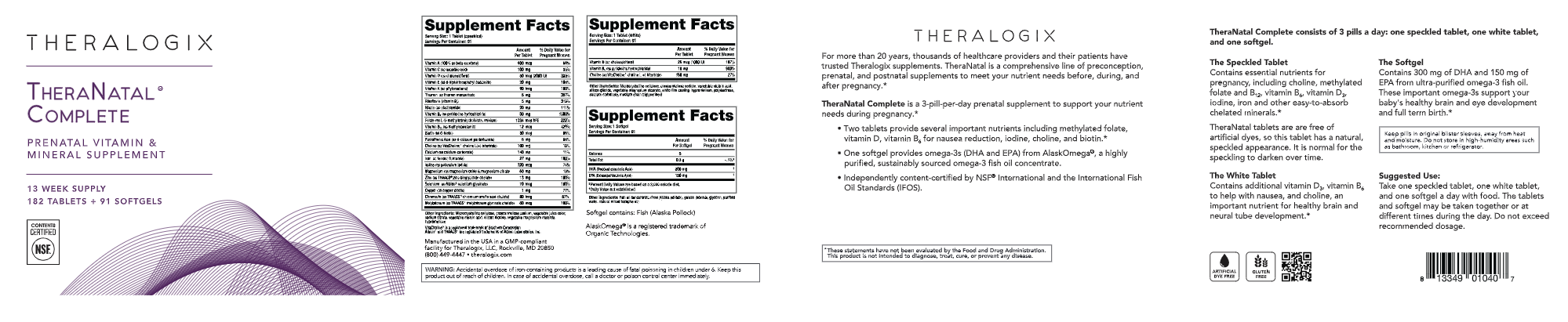 TheraNatal® Complete Prenatal Kit | Prenatal Vitamin & Mineral Supplement - 13 Week Supply