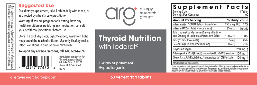 Thyroid Nutrition | With Iodoral | 60 Tablets