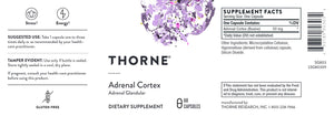 Adrenal Cortex | Adrenal Glandular - 60 Capsules Oral Supplements Thorne 